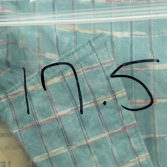 Territory Ahead Sz L Teal Green Geometric Print Short Sleeve Button Front Shirt - Picture 10 of 10